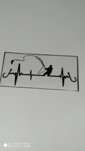 Sticker Funny Decorative Decal Motorcycle Heartbeat Fishing 3D