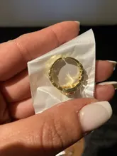 2021 de moda Hiphop ajustable de oro de 14k zirconia chapado AAA A-Z carta anillo reloj cuadrado declaración inicial de oro anillos para las mujeres
