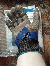 Guantes de seguridad laboral de acero inoxidable, 1 Uds., anticorte, malla metálica, para carnicero