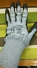 NMSafety-guante de protección de seguridad con forro HPPE, guantes de trabajo resistentes al corte