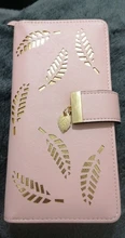 Long Wallet Purse-Bags Wallets-Card-Holder Women Zipper-Buckle Hollow-Leaf Small Fashion