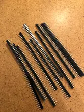 Conector de enchufe de cristal, 1x40P, 2,54mm, agujero redondo, hembra, hojalata de una sola fila, 40 Pines, 0,1 pulgadas, apilable, irrompible, PCB, IC, 10 Uds.