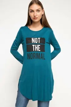 DeFacto Woman Autumn Solid Color Top Tees Women Casual Letter Prints Blue Shirts Female Knitted Tunic-H3332AZ17AU
DeFacto Woman Autumn Solid Color Top Tees Women Casual Letter Prints Blue Shirts Female Knitted Tunic-H3332AZ17AU