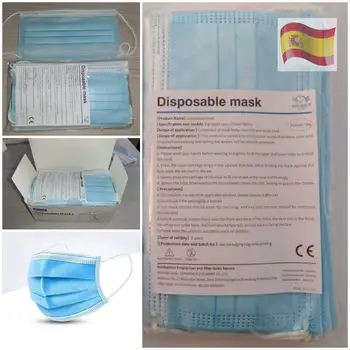 50 Masks triple layer with CE certificate 95% particle filtering, shipments in 48 hours from Spain
50 Masks triple layer with CE certificate 95% particle filtering, shipments in 48 hours from Spain