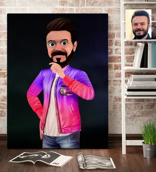 Personalized Men 'S Animation Caricature Of Canvas table 70x100cm -36
Personalized Men 'S Animation Caricature Of Canvas table 70x100cm -36