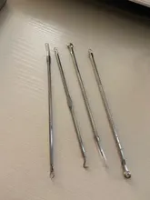 Agujas de eliminación de espinillas y acné, limpiador de puntos negros, limpiador de poros de cabeza negra, herramienta de limpieza profunda, herramienta para cuidado de la piel facial, 4 unids/set