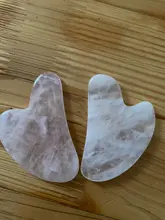 Rosa Natural Jade rodillo de la cara de masaje Gua Sha Placa de piedra de cristal de Jade masajeador de cuerpo Facial ojo rascar acupuntura Estiramiento Facial