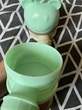 Caja portátil de almacenamiento de alimentos para bebé, caja de 3/4 capas de oso, Rana, cereales esenciales, dibujos animados, leche en polvo, envase de aperitivos