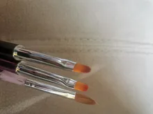 BQAN-pinceles para Gel UV, ovalados, acrílico, diseño de construcción de uñas, herramientas de madera, pluma de pincel para arte de uñas, dibujo de pintura, n. ° 6