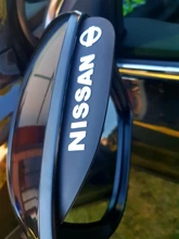 Espejo retrovisor lateral de lluvia para coche, visera de goma suave para Nissan Almera x-trail Nissan Qashqai Tiida Teana Juke Micra, 2 uds.
