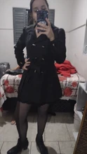 Gabardina larga con cuello vuelto para mujer, abrigo ajustado con doble botonadura de encaje, ropa de calle de talla grande 3XL, primavera 2020