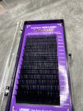 LAKANAKU 16 filas clásico pestañas individuales de seda extensiones de pestañas de vizón extensión volumen 8-18MM maquillaje profesional de pestañas