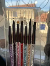 Juego de pinceles para manicura profesional, pinceles para pintura acrílica de diamantes de imitación, Kit de esmalte de Gel UV, gradiente de forro de uñas