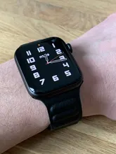 Correa de cuero para Apple watch, correa de 44mm, 40mm, 38mm, 42mm, 1:1, Original, con lazo magnético, iWatch seires 5 4 SE 6