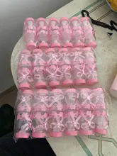 Botella rellenable de plástico para recuerdo de Baby Shower, recuerdo de decoración, 12 unidades, 2018