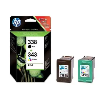 Pack of 2 ink cartridges original HP 338 / HP 343 for HP Photosmart 2570 / C3170 and HP PSC 1510/1600 (SD449EE)
Pack of 2 ink cartridges original HP 338 / HP 343 for HP Photosmart 2570 / C3170 and HP PSC 1510/1600 (SD449EE)