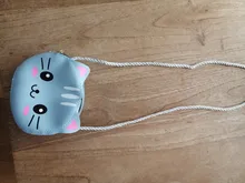Bolso de hombro con forma de Animal de dibujos animados para niños, bandolera con cremallera