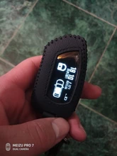 Funda protectora de cuero para llave de 100%, llavero para Pandora DXL 4950 DX-90BT, alarma bidireccional para coche, mando a distancia, LCD