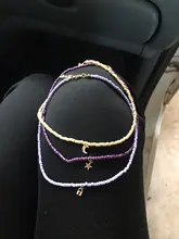 Gargantilla de cuentas Bohemia para mujer, collar con cadena de cuello bohemio, colgante de aleación de estrella y luna de Color caramelo, joyería para niña