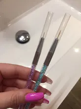 Juego de pinceles para manicura profesional, pinceles para pintura acrílica de diamantes de imitación, Kit de esmalte de Gel UV, gradiente de forro de uñas