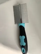 Peines de plástico MTL de acero inoxidable para mascotas, peine de doble cara para pelo de perros y gatos, con doble hilera