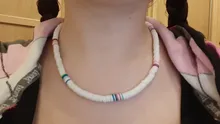 Gargantilla Bohemia con cuentas de barro colorido para la playa collar de arcilla polimérica Boho Arco Iris joyería ajustable para mujeres y niñas