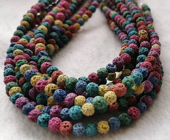 Wholesale 5 strands 16inch --- Lava Rock Beads Mixed Color round ball Volcanic Jewelry for necklace-bracelet-earrings DIY 6mm\8m
Wholesale 5 strands 16inch --- Lava Rock Beads Mixed Color round ball Volcanic Jewelry for necklace-bracelet-earrings DIY 6mm\8m