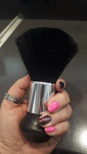 Cepillo de fibra suave para el cuello, brocha de polvo para pelo negro, herramienta práctica de peinado y corte de pelo