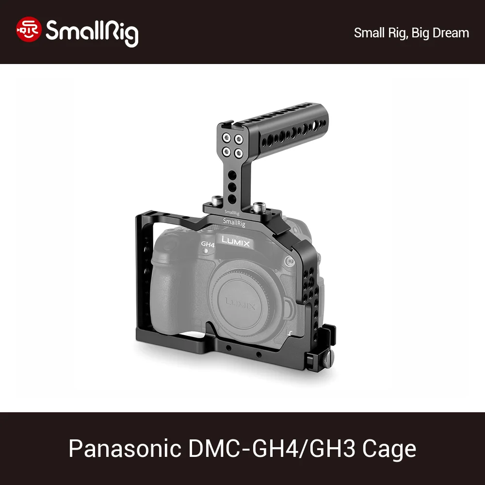 SmallRig GH4/GH3 Cage For Panasonic Lumix DMC-GH4/DMC-GH3 Camera Cage with Top Handle and HDMI Clamp Kit -1980
SmallRig GH4/GH3 Cage For Panasonic Lumix DMC-GH4/DMC-GH3 Camera Cage with Top Handle and HDMI Clamp Kit -1980