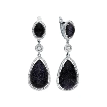 Silver earrings with aventurine, aventurine and cubic zirconia sunlight sample 925
Silver earrings with aventurine, aventurine and cubic zirconia sunlight sample 925