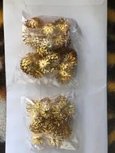 Lote de 100 unidades de cuentas de aleación con forma de flor Torus de 14mm, accesorios de joyería, abalorios espaciadores para fabricación de joyas, collares y pulseras