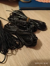 Cuerda de nailon negro de 0,5mm, 0,8mm, 1,0mm y 1,5mm, cordón de macramé con nudo chino para fabricación de joyas, pulsera de Shamballa