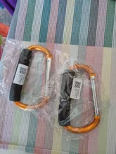 Mosquetón grande de aleación de aluminio en forma de D, mango suave de liberación rápida, gancho de hebilla para llavero, para acampar al aire libre, 1 ud.