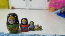Juego de muñecas de anidación de Color, muñeca Matryoshka rusa pintada, Artesanías hechas a mano muñecas rusas de anidación, muñeca de juguete para niña, venta al por mayor