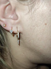 Pendientes Piercing de acero inoxidable para mujer, 1 pieza, accesorios, joyería 2021, estrella de circón, Hoja Redonda