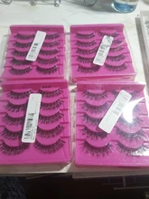 Pestañas postizas largas y naturales para mujer, extensión de pestañas postizas gruesas hechas a mano, accesorios de maquillaje de belleza, 5 pares