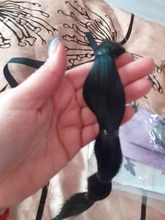 HOUYAN-Cola de Caballo larga de burbuja para mujer, linterna negra, coleta con cordón, accesorios para el cabello, coleta sintética a la moda