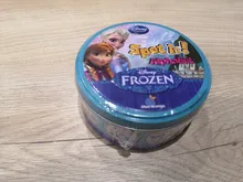 Juego de mesa de Frozen Spot it y dobble para niños, cartas de punto para Dobbles, ir de acampada, caja de lata de Metal, juguetes, novedad