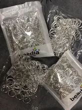 Conectores de anillo abierto y anillo dividido para trabillas individuales de Metal