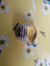 Hip Hop anillo Vintage anillos de joyería para las mujeres de diamantes de imitación completa Punk dorado dedo anillo Rock anillos de boda con cristal