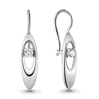 Aquamarine long earrings with cubic zirconia, 925 sterling silver
Aquamarine long earrings with cubic zirconia, 925 sterling silver