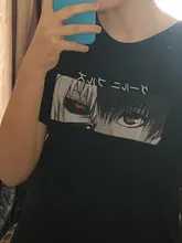 Camiseta holgada de Anime japonés Tokyo Ghoul Funimation Kaneki Ken, ropa informal de moda Punk Harajuku