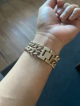 Correa de acero inoxidable para Apple Watch SE 6 5 4, banda de 40mm y 44mm, pulsera de eslabones de Metal para iwatch Series 1, 2, 3, 42mm y 38mm