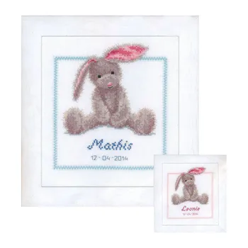 Pn-0144493 (2002) vervaco 'bunny 'embroidery kit 19x21 cm 
Pn-0144493 (2002) vervaco 'bunny 'embroidery kit 19x21 cm