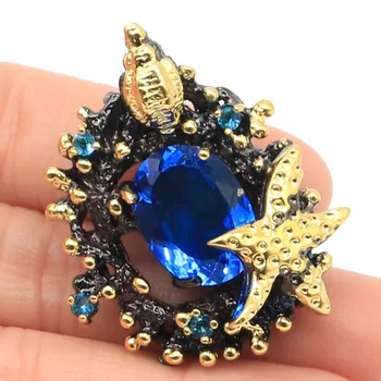 39x32mm Starfish Pendant for Women Created Paris Blue Topaz Gothic Black Gold Color HipHop Punk Hollow Pendant
39x32mm Starfish Pendant for Women Created Paris Blue Topaz Gothic Black Gold Color HipHop Punk Hollow Pendant