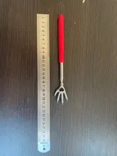 Garra telescópica compacta, masajeador rascador trasero de acero inoxidable, ajustable, para rascar la espalda, protector de mano