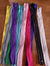 Cremalleras de bobina de nailon para manualidades de costura, 10 Uds., 3-24 pulgadas (7,5 cm-60cm), a granel, 20 colores