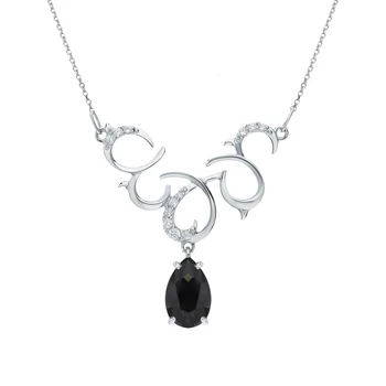 Silver necklace with cubic zirconia and tourmaline imitation sunlight sample 925
Silver necklace with cubic zirconia and tourmaline imitation sunlight sample 925