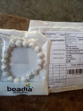6mm/8mm/10mm howlita Natural blanca pulsera de cuentas de piedra con una cuerda elástica pulsera de las mujeres de los hombres pulsera de encanto de moda