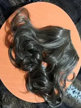 TALANG-extensiones de cabello rizado, accesorio largo, liso y ondulado, color negro y marrón, 5 pinzas para el pelo